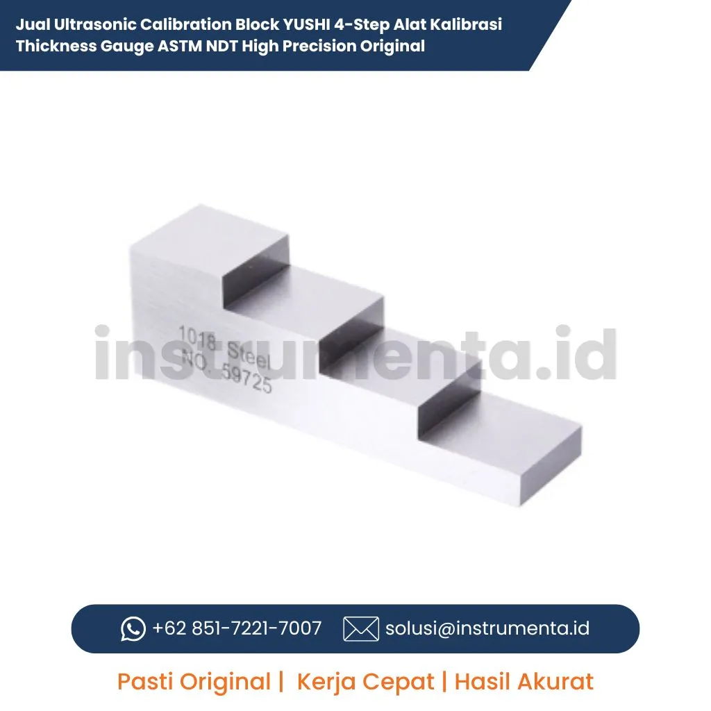 Jual Ultrasonic Calibration Block YUSHI 4-Step Alat Kalibrasi Thickness Gauge ASTM NDT High Precision Original